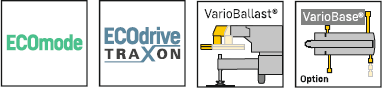 Technologies Liebherr : ECOmode, ECOdrive, VarioBallast, VarioBase